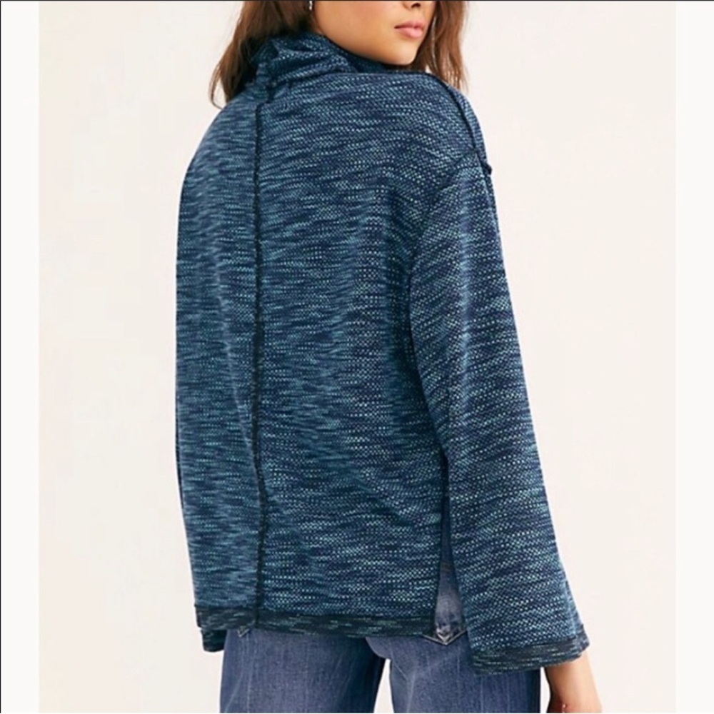 Free People Oversized Turtleneck Side Slits Sweater - Picture 2 of 12